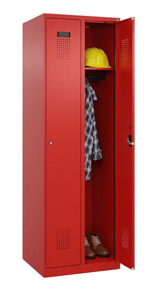 C+P Spind Evolo PLUS, 2 Abteile, 1850x600x500mm, 3020/3020, Verschluss Zylinderschloss, Ablageböden 2, 049000-20 S10052