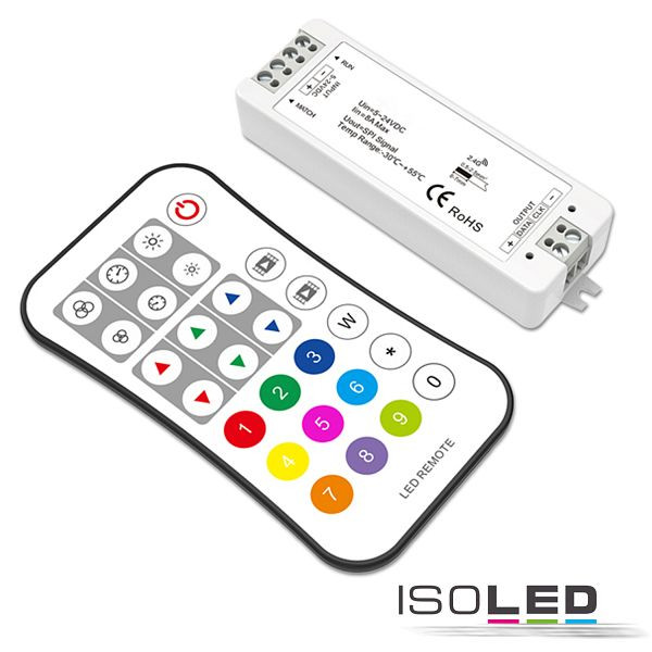 ISOLED LED FUNK SPI-Controller für 8 - 1024 Pixel mit Fernbedienung, 12-24V DC, 8A, 114661