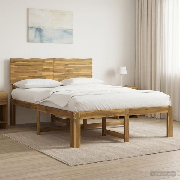 vidaXL Doppelbettgestell mit Kopfteil ROSTOCK Weiß 120 x 200 cm, 903337