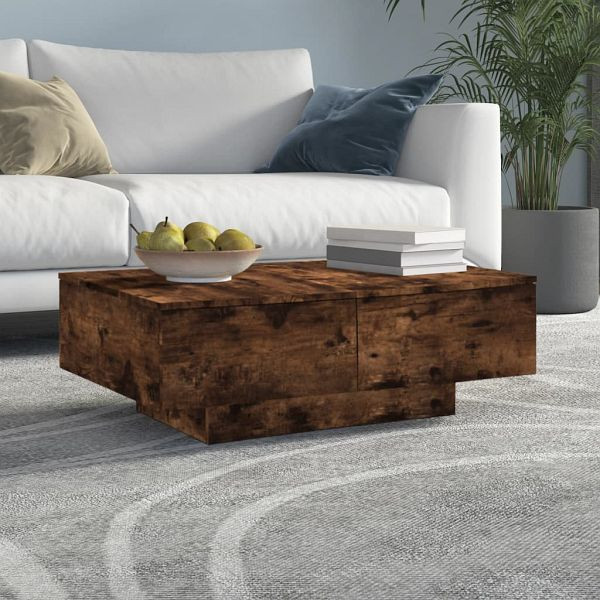 vidaXL Couchtisch Räuchereiche 90x60x31 cm Holzwerkstoff, 815195