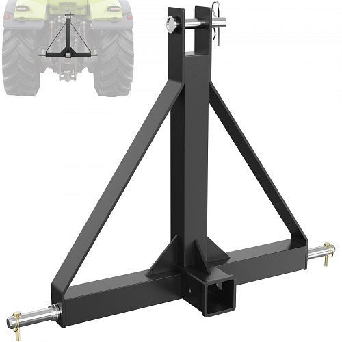 VEVOR Dreipunkt Anhängerkupplung 540 x 533,3 x 165 mm mit 5 cm Anhänger Traktor Ackerschiene Kohlenstoffstahl Empfänger, SJXTJSJX000052VQVV0