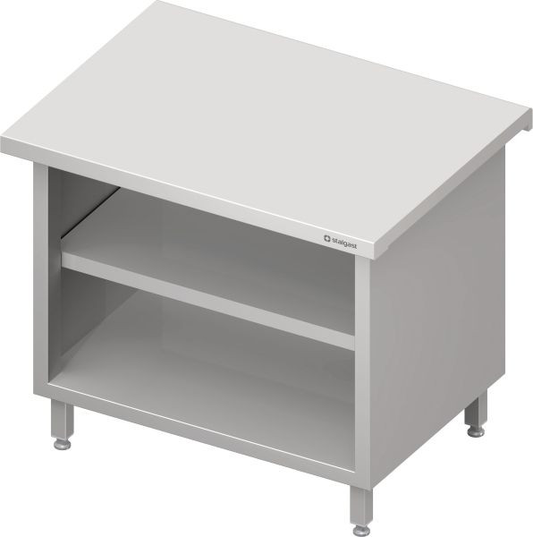 Stalgast Edelstahl Neutralausgabe "Free Flow" mit offenem Unterschrank 1400x750x880 mm, Granitdeckplatte "Standard G1", FF14222