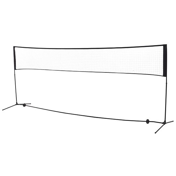 HOMCOM Badmintonnetz 94/158cm faltbares Volleyballnetz mit Transporttasche 2-Fach-Höhenverstellbar, A95-005