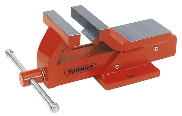KUKKO Ganzstahl-Schraubstock, Farbe: rot, Breite der Schraubstockbacken: 100 mm, 520-100-R