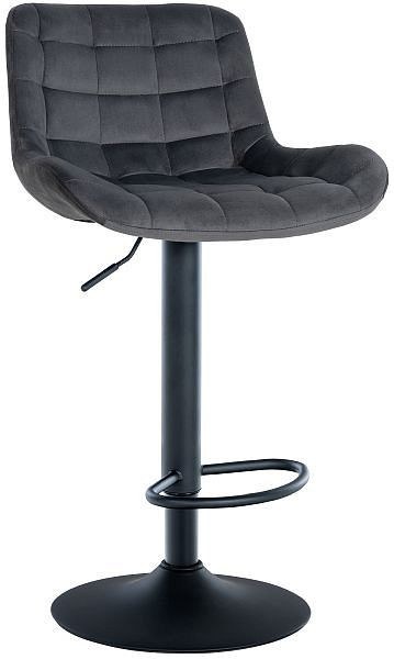 CLP Barhocker Tover Samt, dunkelgrau, 321049, 4251756480271