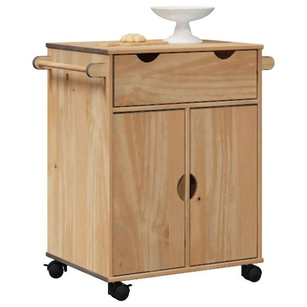 vidaXL Küchenwagen OTTA 59x45x80 cm Massivholz Kiefer, 4013464