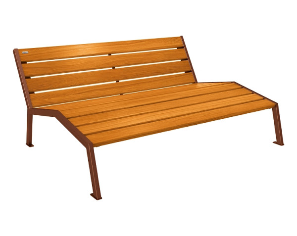 Procity Liegestuhl Silaos 1800 mm, Ohne Armlehne, Holz & Stahl, helle Eiche/Rost Korken Effekt, 209660.S025.CHEC