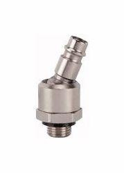 Riegler Nippel für Kupplungen NW 7,2 - NW 7,8, drehbar, Messing vernickelt, 107321