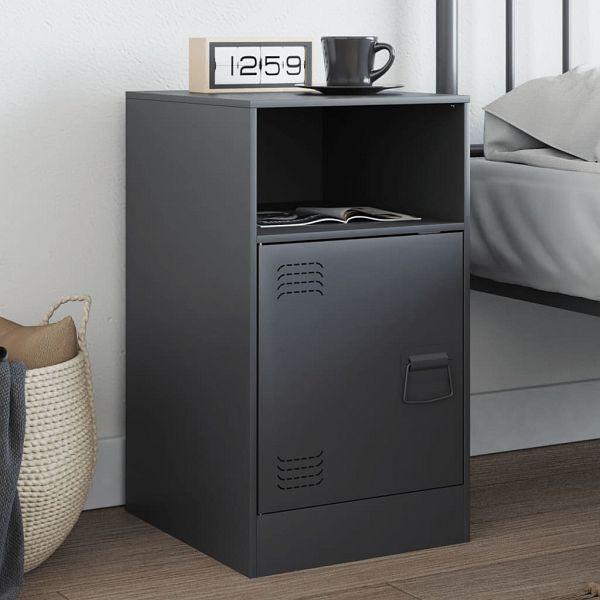 vidaXL Nachttisch Anthrazit 34,5x39x62 cm Stahl, 841767
