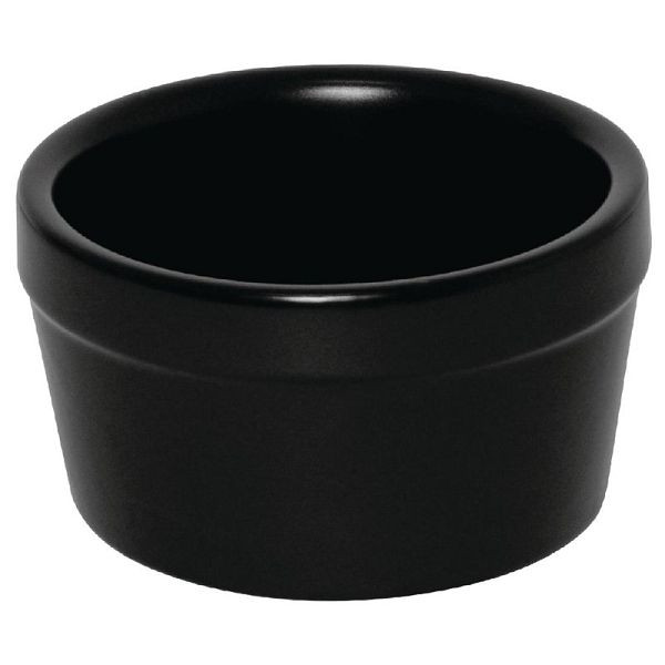 Olympia Rustic Aufflaufförmchen schwarz 9,5cm, VE: 6 Stück, DK831