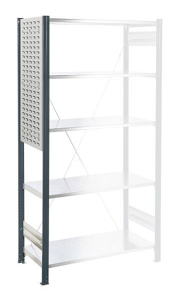 Kappes RasterPlan Regalseitenwand Schlitzplatte, RAL 7035, H1000 x B 450 mm, inkl., Befestigung, 4202.02.3013