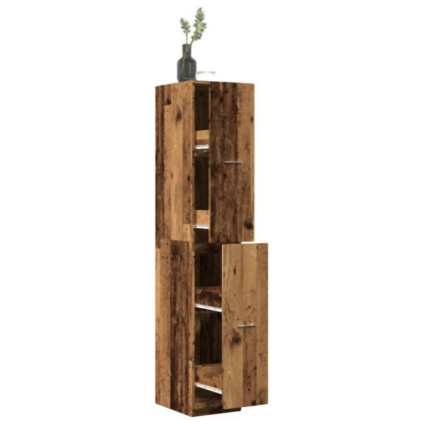 vidaXL Apothekerschrank Altholz-Optik 30x41x174,5 cm Holzwerkstoff, 3309634