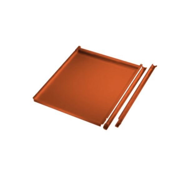 Manuflex Ausziehboden für Gehäuseunterbau mit Tür in Rotorange RAL 2001, BxTxH = 460 x 545 x 19 mm, Rotorange, ZB2186.2001
