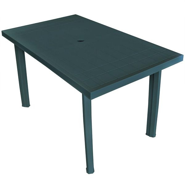 vidaXL Gartentisch Grün 126 x 76 x 72 cm Kunststoff, 43598