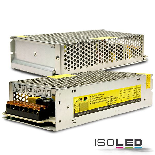 ISOLED LED Trafo 24V/DC, 0-250W, Gitter, 111183