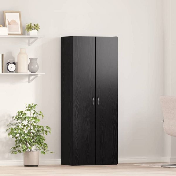 vidaXL Büroschrank 2 Stück Schwarze Eiche 60 x 32 x 153 Holzwerkstoff, 3365560