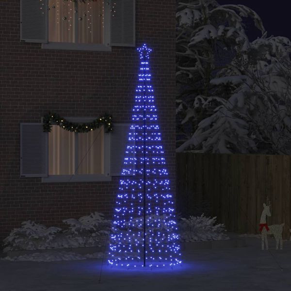 vidaXL LED Weihnachtsbaum mit 800 LEDs Blau 400 cm Eisen, 42018756