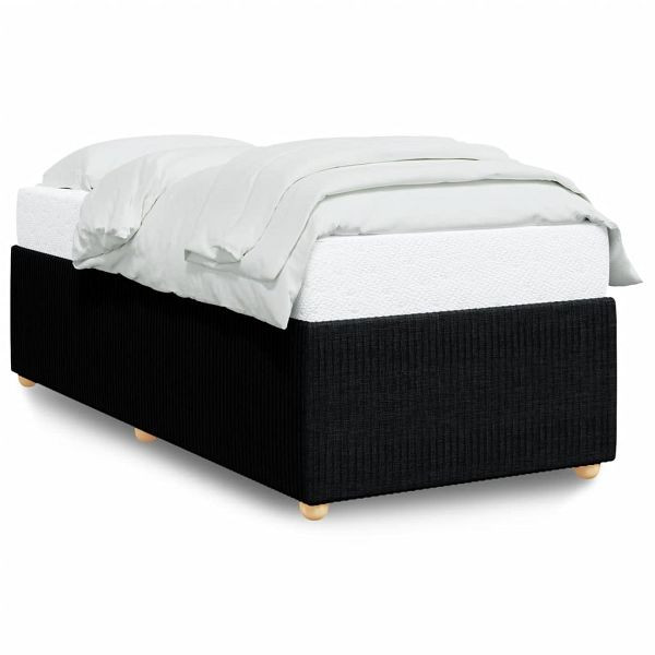 vidaXL Bettgestell Schwarz 90x190 cm Stoff, 3284902, 8721102697845