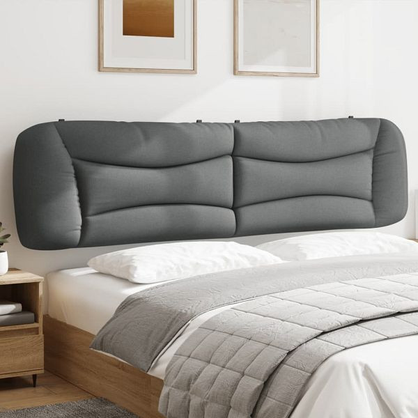vidaXL Kopfteil-Kissen Hellgrau 200 cm Stoff, Top-Qualität, 374616