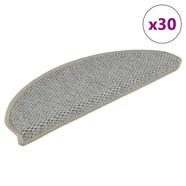 vidaXL Stufenmatten Selbstklebend Sisal-Optik 30Stk 65x21x4cm Hellgrün, 3365875