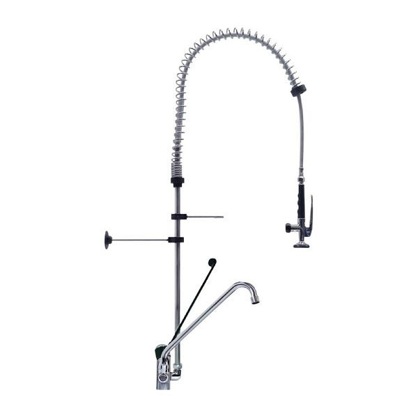Gastro M Einloch-Geschirrbrause niedriges Modell mit Schwenkhahn und handfreier Bedienung, CS491