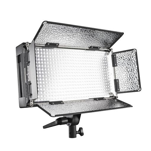 Walimex pro LED 500 Flächenleuchte 30W, Netzteil, Netzkabel, Halterung, 2x Diffusorscheibe, 2x Ersatzsicherung, 1016733