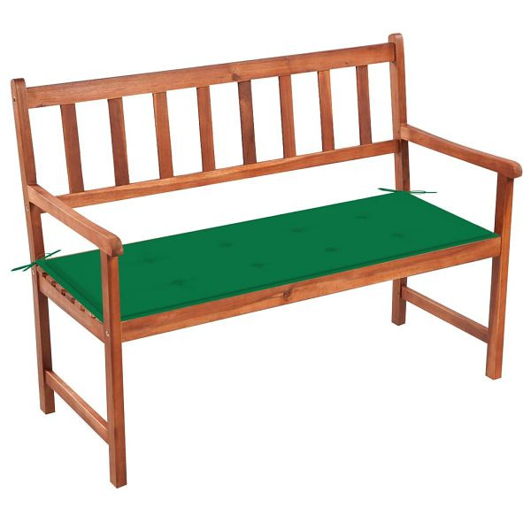 vidaXL Gartenbank mit Auflage 120 cm Massivholz Akazie, 3063773