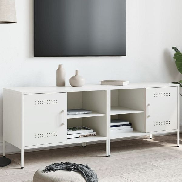 vidaXL TV-Schränke 2 Stück Weiß 68x39x50,5 cm Stahl, 843005
