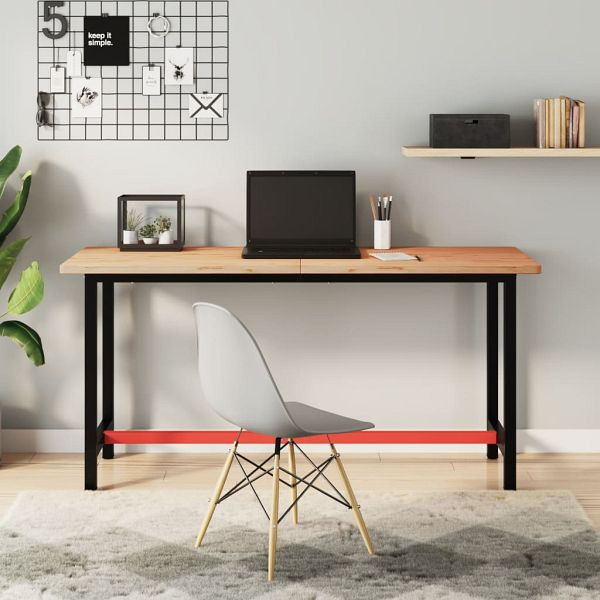 vidaXL Schreibtischplatte 150x55x2,5 cm Massivholz Buche, 356095