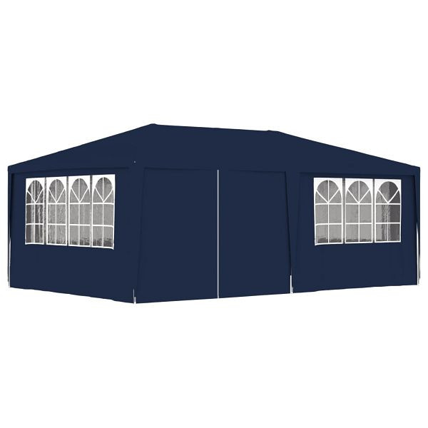 vidaXL Profi-Partyzelt mit Seitenwänden 4×6 m Blau 90 g/m², 48528