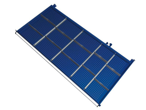 KLW Einteilungsmaterialsatz für Schubladen Fachhöhe 100 & 125 mm in SMB - Schrank, Schrankgröße 1439 x 750 mm B x T, B02, SMB-B02-068
