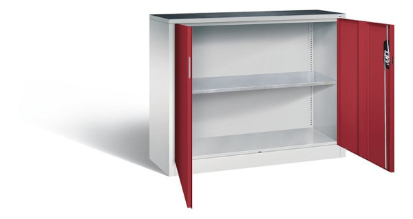 C+P Werkzeugschrank Acurado, H1000xB1200xT400mm, Farbe: Lichtgrau / Rubinrot, Muldengriff, 8830-000 S10206