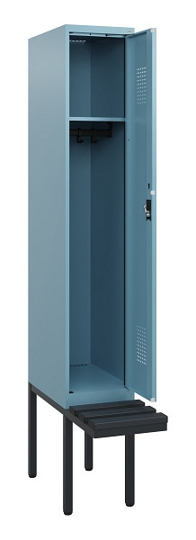 C+P Spind Evolo PLUS, 1 Abteil, 1950x300x815mm, 0010/0010, Zylinderschloss, Material Sitzfläche Kunststoff, 0490405-10 S10102