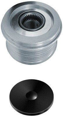 HELLA Generatorfreilauf, Gewindemaß: M17x1,5, Anzahl der Rillen: 5, mit Kappe, 9XU 358 039-051