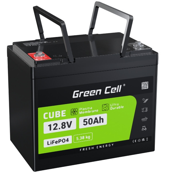 Green Cell LiFePO4 640 Wh Akku Batterie Lithium-Eisen-Phosphat-Akku 50Ah, CAV06