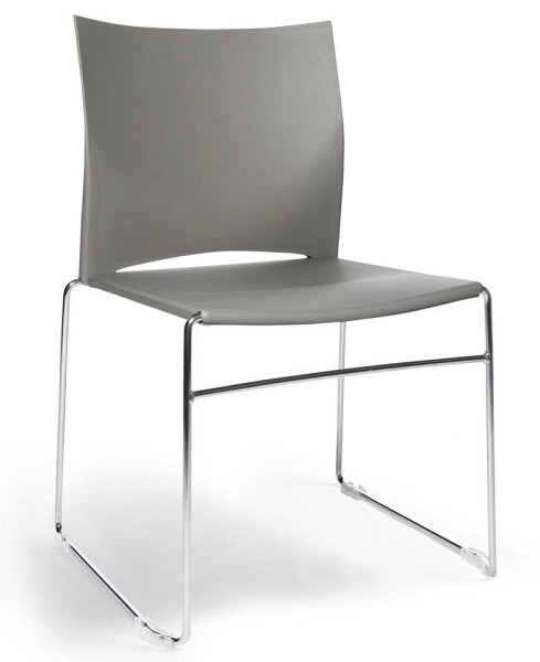 Deskin Besucherstuhl Arizo, Grau, 710 x 610 x 1230 mm, VE: 4 Stück, 333350