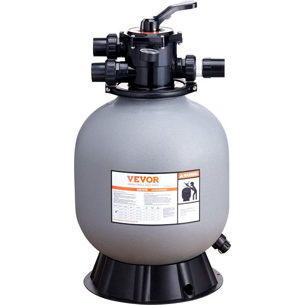 VEVOR Sandfilter, 19"-Sandfilter für oberirdische Schwimmbäder mit 7-Wege-Ventil, SLQYC1945GPM76BDMV0
