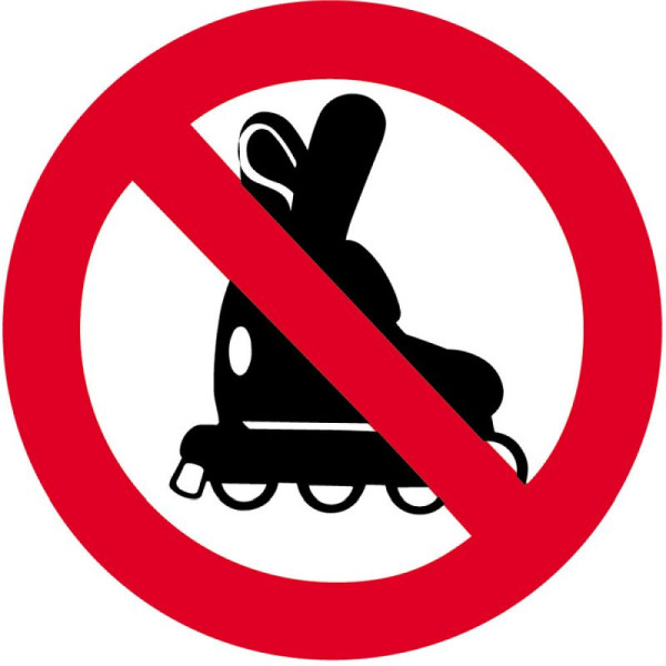 Stein HGS Sonderschild, Inline Skates verboten, Ø 420 mm, 14951