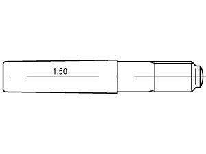 Kegelstifte DIN 258 Stahl 8 x 65 VE=S (100 Stück)