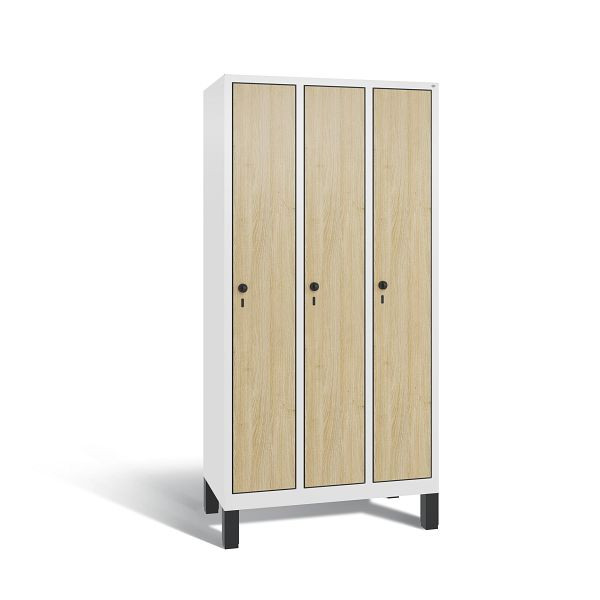 C+P Spind Evolo, 3 Abteile, H1850xB900xT500 mm, Weiß/MDF Eiche, 48010-30 S10920