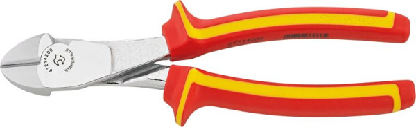 STAHLWILLE VDE-Kraftseitenschneider, Länge 205mm Kopf verchromt Griffe 2-Komponenten-Griffe, 67214200
