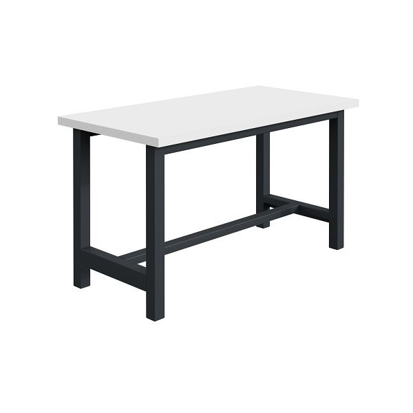SOFAME CKS Werkbank B 1200 x T 750 x H 830mm, RESITOP Laminat-Arbeitsplatte 30 mm, Anthrazitgrau RAL 7016, W010160042GA