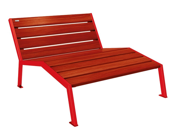 Procity Liegestuhl Silaos 1200 mm, Ohne Armlehne, Holz & Stahl, Mahagoni/RAL 3020, 209641.3020.ACAJ