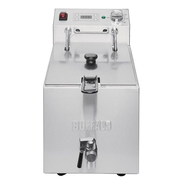 Buffalo 2,9 kW Tischmodell Fritteuse mit Timer 8 l, FC374