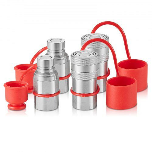 VEVOR Flachkupplungen 1/2 Zoll NPT-Kupplungen Kompaktlader 4 Staubkappen, YYKSJT2DISO1BYN6NV0