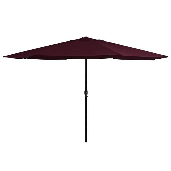 vidaXL Sonnenschirm mit Metall-Mast 390 cm Bordeauxrot, 47382