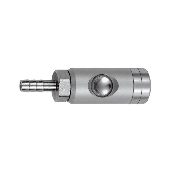Riegler Druckknopf-Sicherheitskupplung NW 5,5, drehbar, Alu, Tülle LW 6, 134060