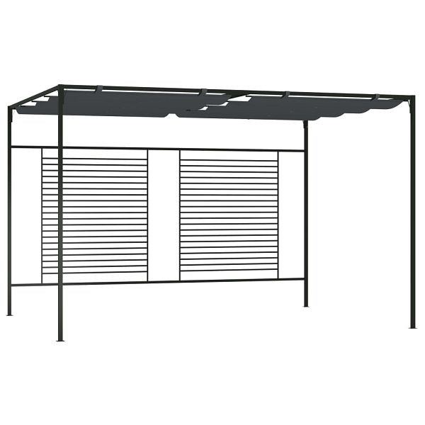 vidaXL Pavillon mit Ausziehbarem Dach 4x3x2,3 m Anthrazit 180 g/m², 313625