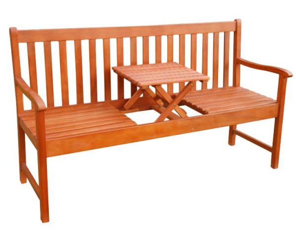 Metra Gartenbank mit Tisch aus Akazienholz, 153x56x90 cm, 10186