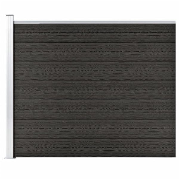 vidaXL Zaunelement WPC 175x146 cm Grau, Holz-Kunststoff-Verbund, 148983